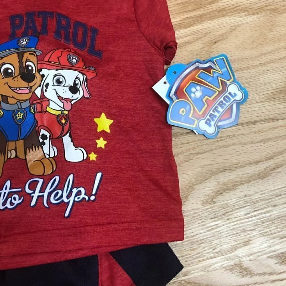 Paw Patrol Shorts Outfit NWT 12 months T-shirt Summer Red Blue